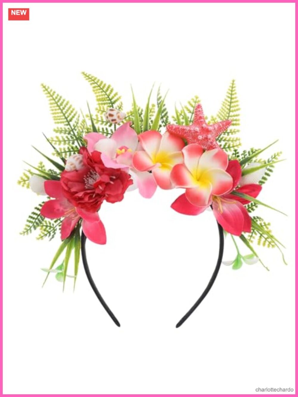 Handmade Hawaiian Flower Crown Headband Silk Floral Headpiece